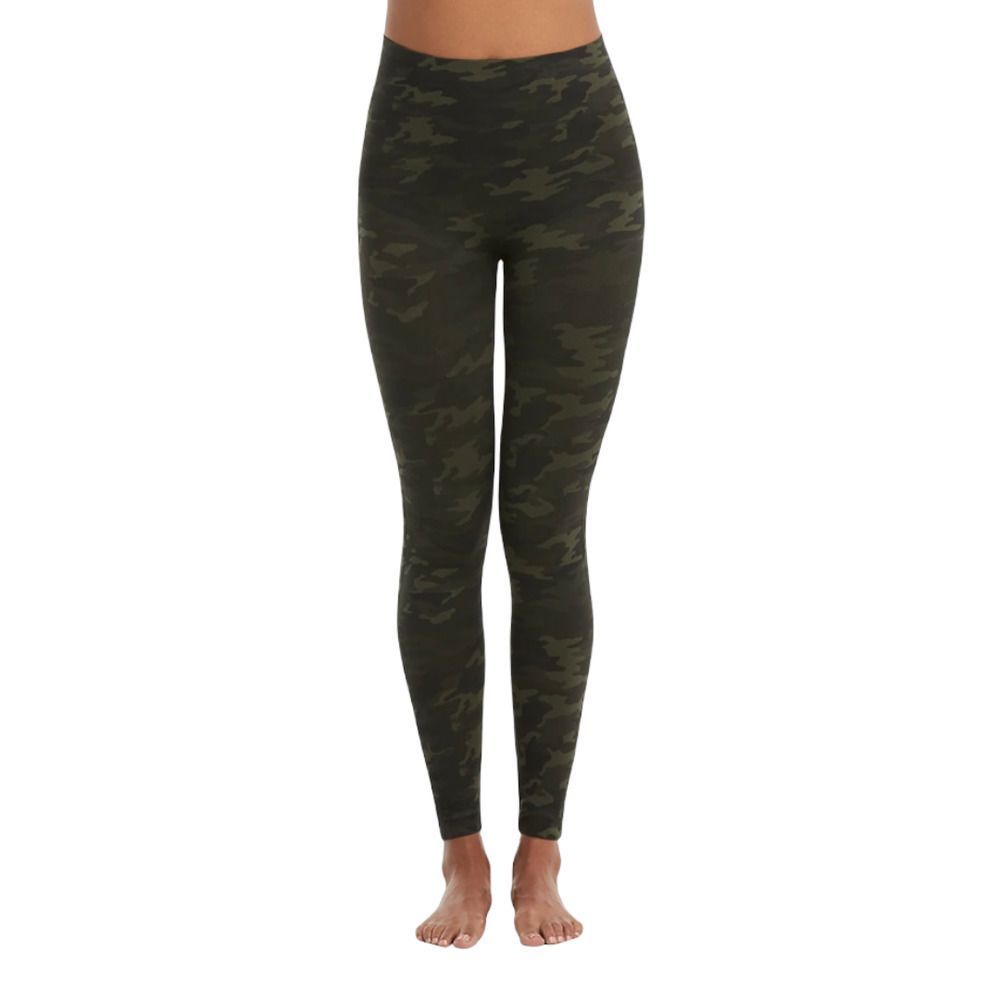 Spanx Look at Me Now Seamless Leggings in Green Camo Size Large